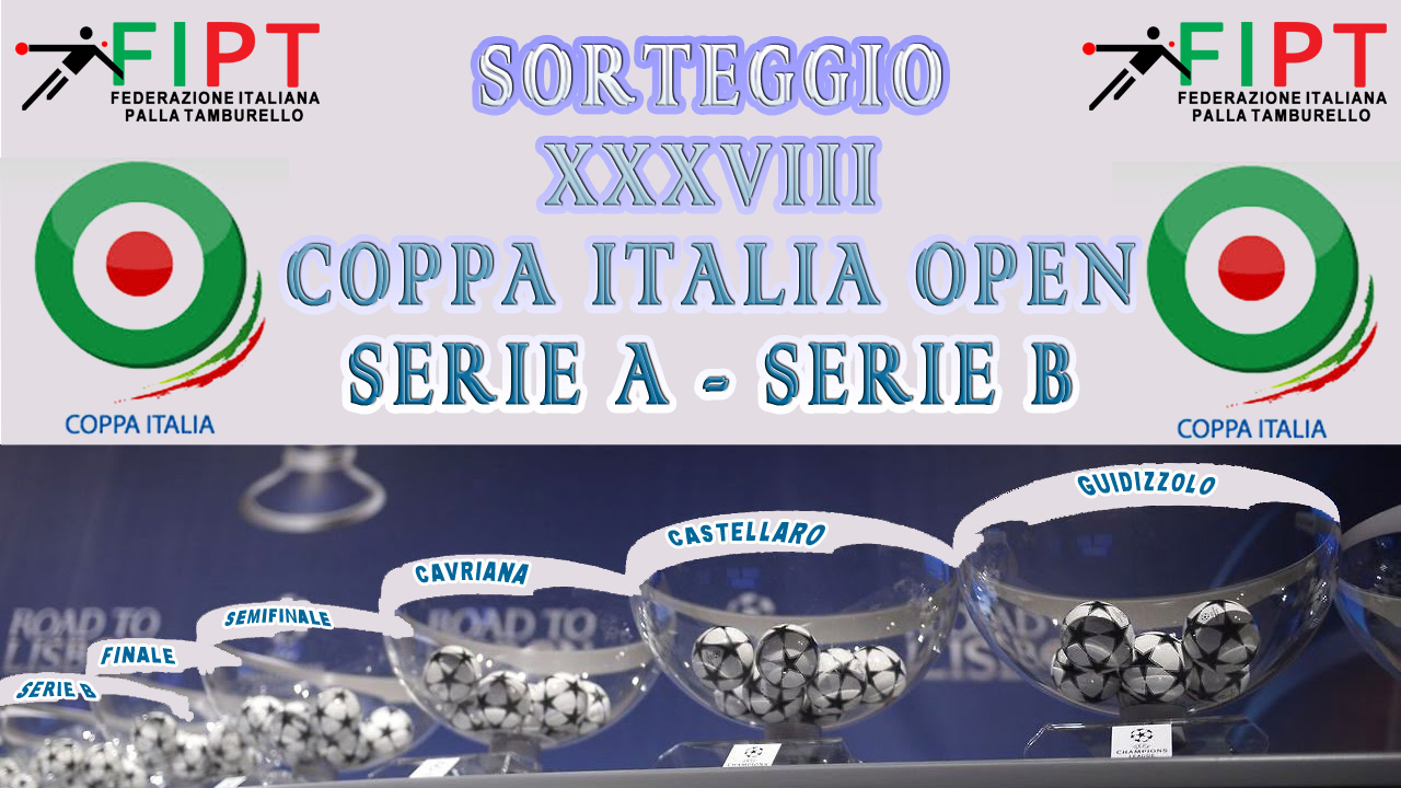 sorteggio gironi Coppa Italia Open 2017 bozza