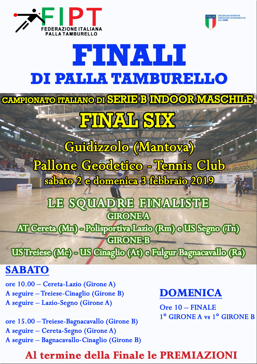 Finali Serie B Indoor 2019