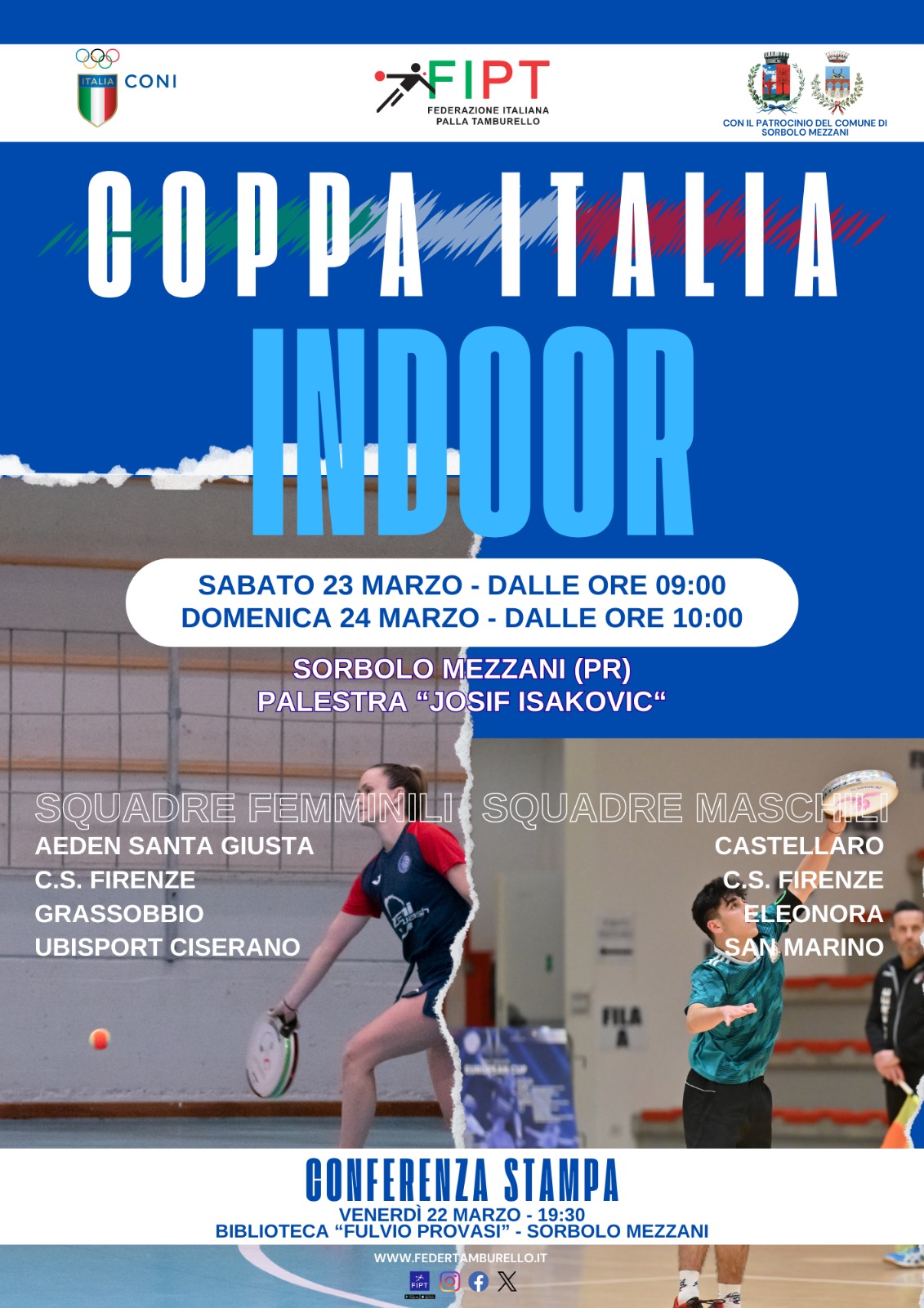 Locandina Coppa Italia INDOOR2024