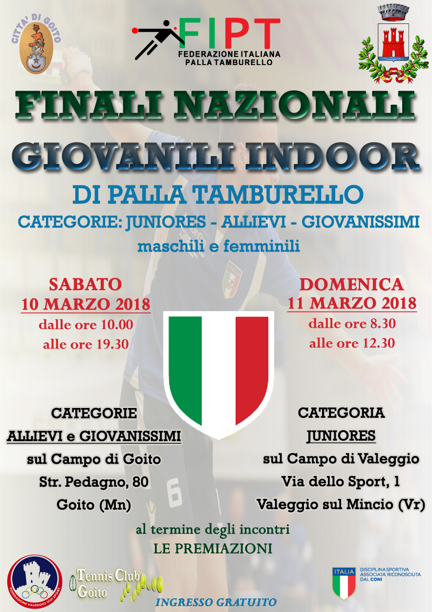 Locandina Campionati Giovanili Indoor 2018