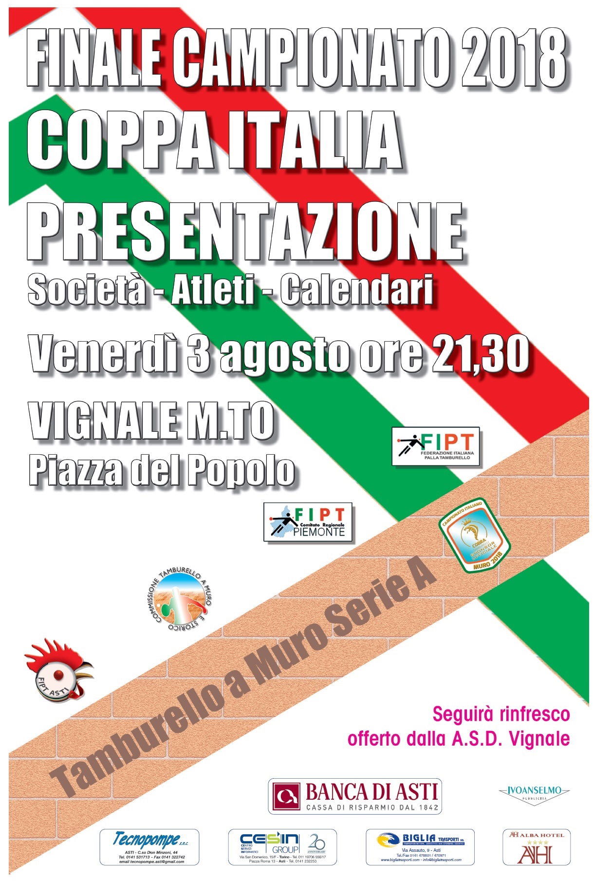Tamburello a Muro 2018 locandina finali