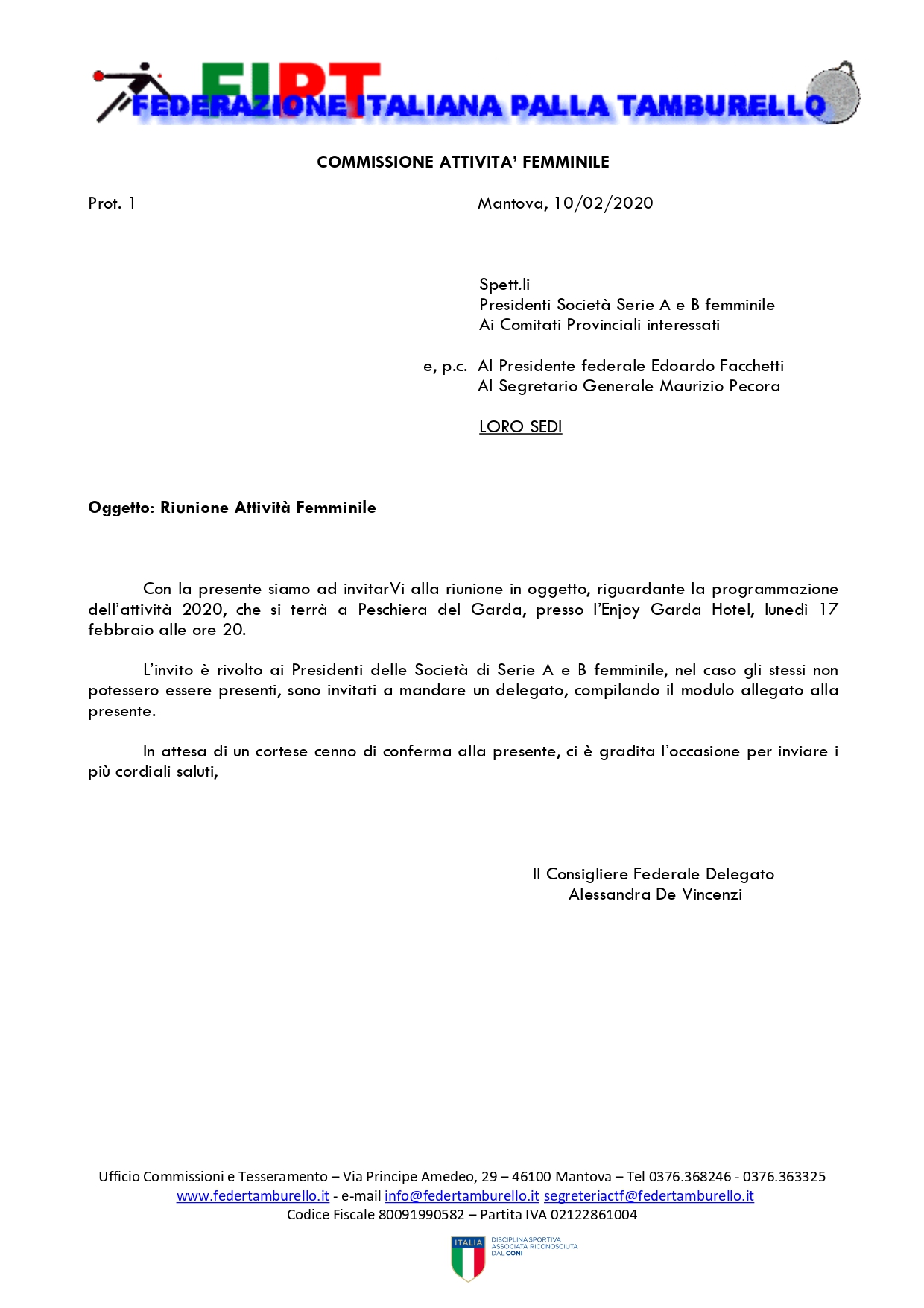 1 riunione att.femminile