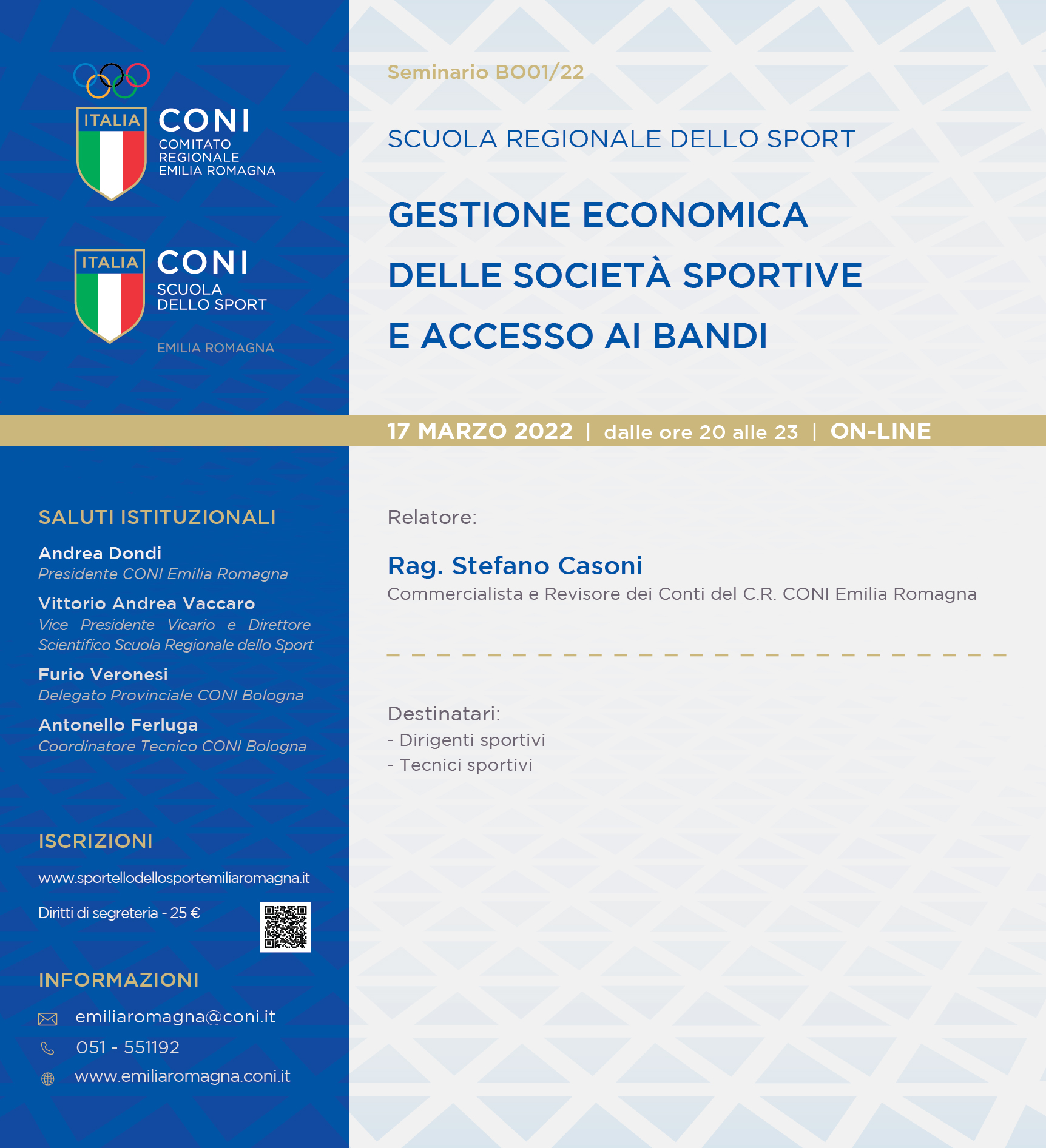 17.03.2022 GestioneEconomicaDelleSocietàSportive e AccessoAiBandi