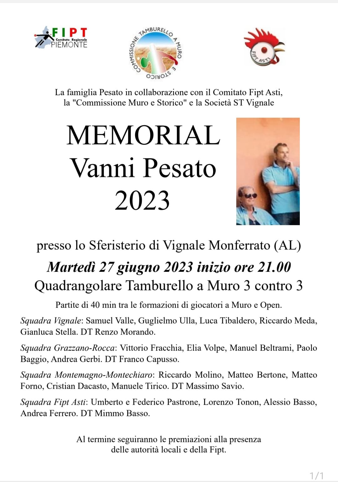Memorial Pesato 2023