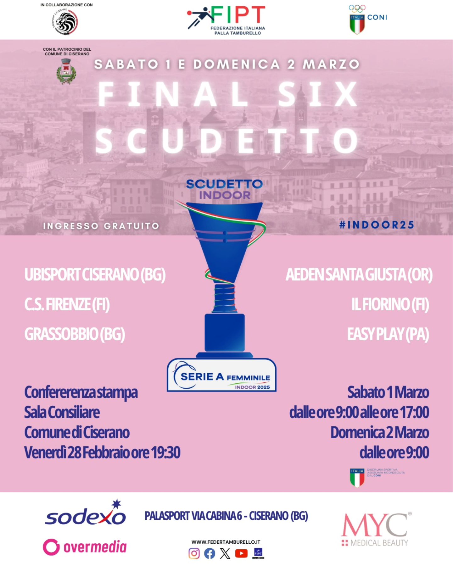 Finali Scudetto Serie A Femminile INDOOR 2025