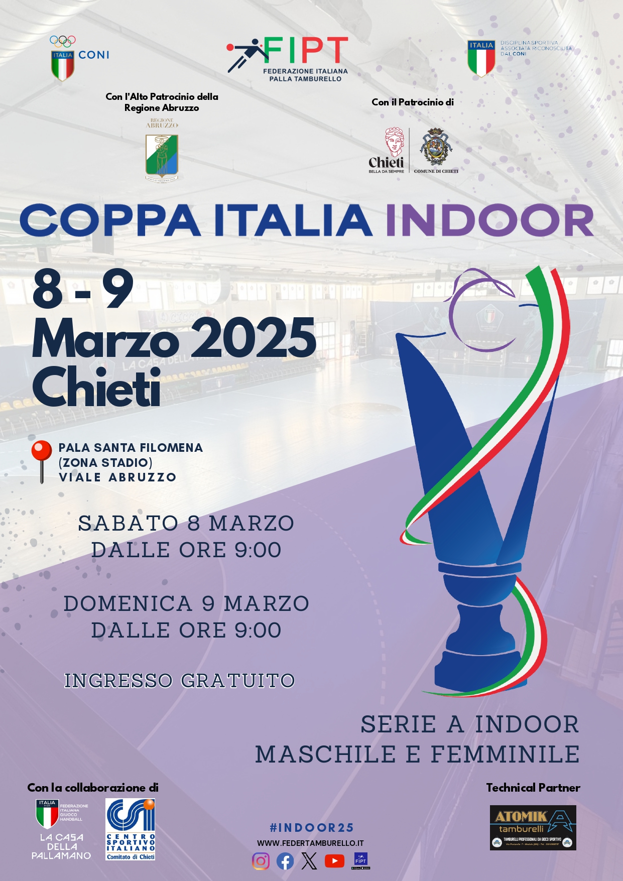Coppa Italia INDOOR 2025 m/f
