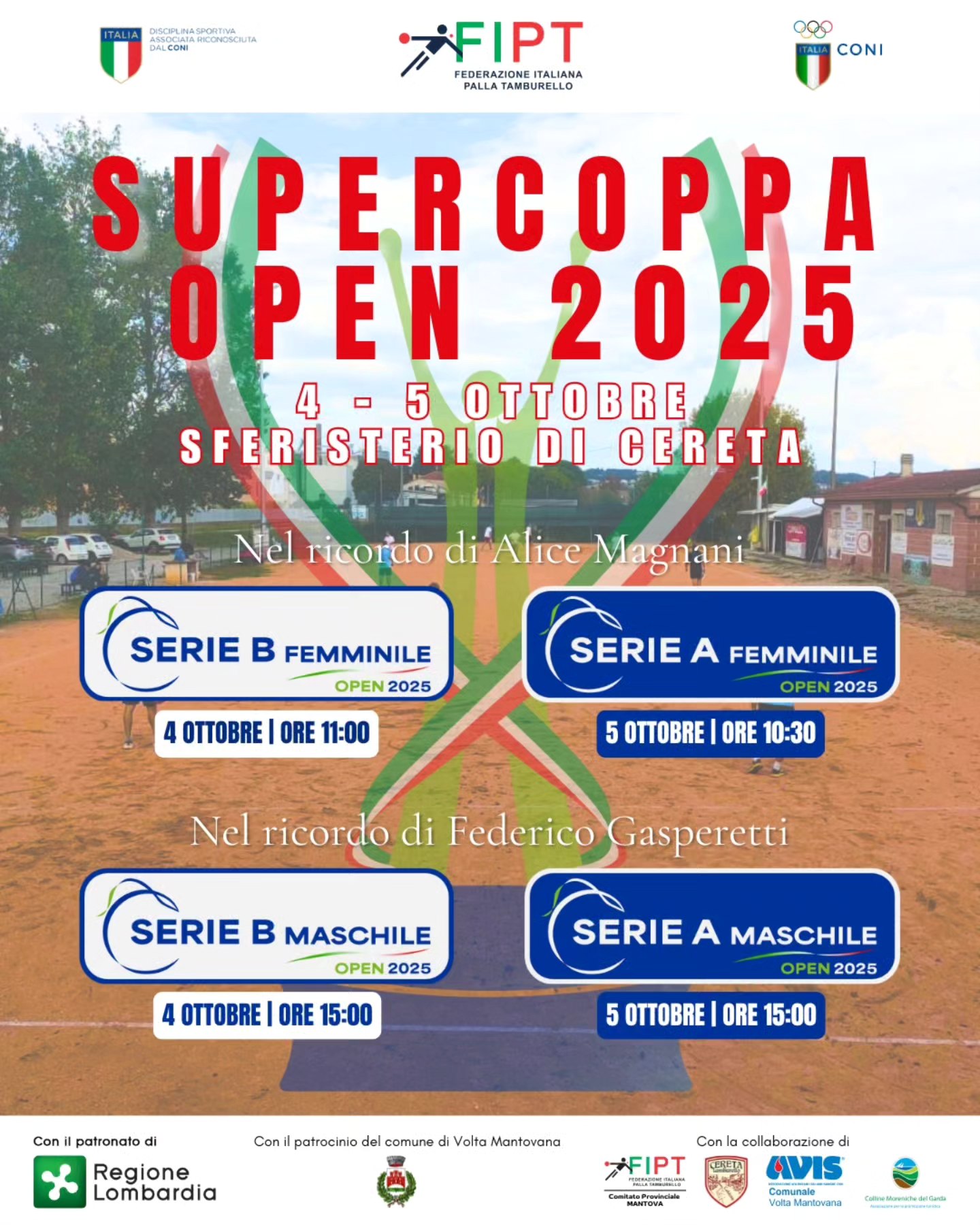 Finali di Supercoppa di Serie A e B maschile e femminile 