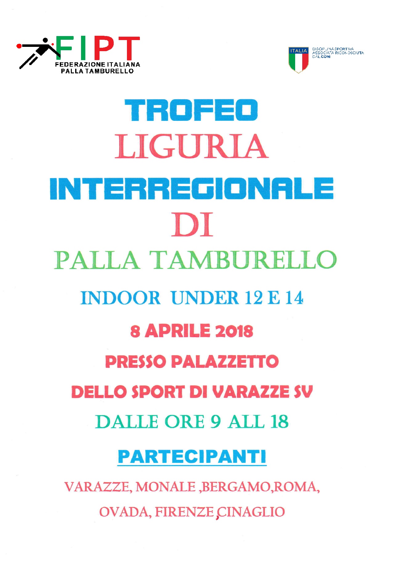 Torneo Interregionale Liguria 2018