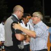 Barral si congratula con il DT del Callianetto Quinto Leonardi 